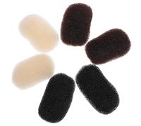 Healeved Pinzas Pelo 6 Piezas Pinzas Volumen Cabello Negras Café y Beige Herramienta Cabello de Niña Accesorio Acolchado para Peinados Voluminosos