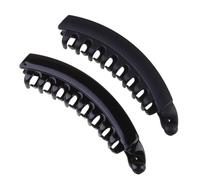 Healeved Pinzas Pelo Forma de Plátano Negras, 10piezas de Plástico y Resina, Sujetan Bien el Cabello sin Caer, Ideales para Mujeres Trabajo