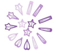 Healeved Pinzas Pelo Moradas 15 Piezas Accesorios para Niñas Clips de Cabello Fino Pinzas de Plástico para Peinados Informales y Formales