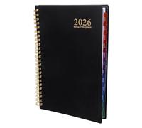 Healeved Planificador Anual Diario de Vista Diaria Cuaderno Calendario con Notas Resistente Tinta Ligero y Portátil para Seguimiento de Hábitos y Objetivos Semanales Oficina y Estudio