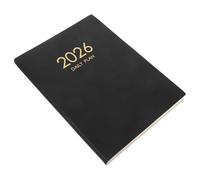 Healeved Planificador Diario 2026 A4 28X21 CM Cubierta de Cuero PU Negra Calendario Académico 365 Días Agenda Organizador Semanal y Mensual para Estudiantes y Profesionales