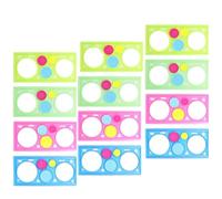 Healeved Plantillas de Pintura para 12 Piezas Reglas de Dibujo Transparentes Multicolor Plantilla Hueca de Plástico en Manualidades Escolares y Arte Creativo Color Color Aleatorio