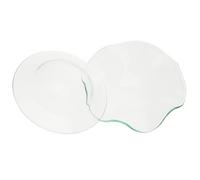 Healeved Plato de Vidrio para Aceites Esenciales 2 Piezas Diseño Liso y Ondulado para Difusor de Aroma en Aromaterapia y Calentador de Cera en Casa