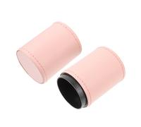 Healeved Porta Brochas De Maquillaje Organizador De Bolígrafos De Escritorio Compartimiento Titular De Maquillaje Estante Pequeña Bolsa De Maquillaje Cosmético Pro Lápiz Labial Tapa Pu Rosa