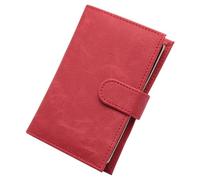 Healeved Porta Pasaporte Multifuncional de PU Rojo, Cómodo y Resistente, Organizador Adecuado para Documentos y Tarjetas en Viajes