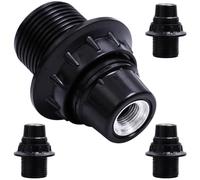 Healeved Portalámparas E14 de Baquelita Rosca Media Base de Lámpara Autoajustable para Bombillas Kit de 4 Piezas Resistente para Garajes Talleres y Uso Doméstico