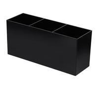 Healeved Portalápices De Papelería Bote De Almacenamiento Acrílico Negro Para Bolígrafos Lápices De Cejas Brochas De Maquillaje y Labiales Organizador De Artículos De Papelería