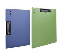 Healeved Portapapeles A4 de Plástico Azul y Verde 2 Unidades Sujetapapeles Portátil para Oficina y Escuela Tablero para Escritura y Organización de Documentos