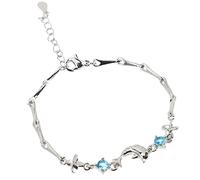Healeved Pulsera de con Cristales Azules Joyería para Mujer de Cumpleaños o Aniversario Decoración para Muñeca y Tobillo
