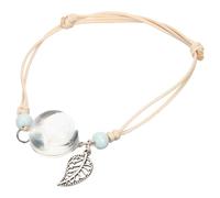 Healeved Pulsera Diseño Distintivo y Cómoda Cuerda de Algodón y Vidrio para Mujer de Flores Secas de Diente de León para Aniversario o San Valentín