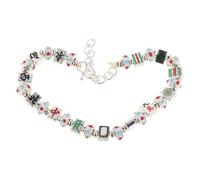 Healeved Pulsera Tradicional China de Fichas de Mahjong para Mujer, Pulsera Feng Shui de Buena Suerte Ajustable, Joyería de Plata Símbolo de Riqueza y Protección para Uso Diario