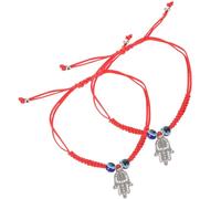 Healeved Pulseras de Mal de Ojo para Mujer, 2 Piezas, Pulseras Rojas de Cuerda Ajustables y Ligeras, Ideales para Trabajo y Vacaciones Diseño Único y Moderno