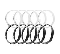 Healeved Pulseras de Silicona para Festivales de Música Notas Musicales 10 Piezas 5 Negras y 5 Blancas Accesorio Cómodo y Duradero para Fiestas y Eventos