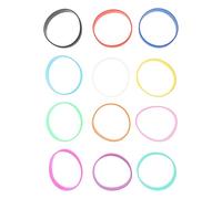 Healeved Pulseras de Silicona Portátiles y Prácticas Unisex 12 Piezas Brazaletes Coloridos Diseño Simple y Fácil de Combinar para Exterior para Moda Deportiva
