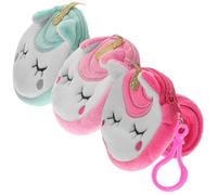 Healeved Pulseras Slap de Unicornio para Niños Monedero Pequeño de Felpa y Algodón PP, 3 Piezas Ideales para Fiestas Temáticas y Relleno de Bolsas de Regalos