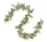 Healeved Rama de Bayas Navideñas de PVC Verde para Decoración Navideña, Colgante Hogar Que CREA un Ambiente Fuerte de Navidad, Adecuado para Fiestas y Decoración