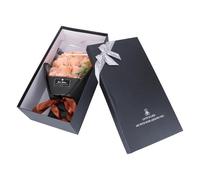 Healeved Ramo de Jabón 18 Rosas Decorativas Color Champán Aroma Floral en Caja Obsequio para Cumpleaños Día Madre San Valentín Decoración Hogar Romántica