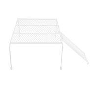 Healeved Rampa para Pollos de Hierro Blanco Soporte, Plataforma para Gallinas Que Promueve el Ejercicio y Fortalece Extremidades en Jaulas de Mascotas Varios Estilos