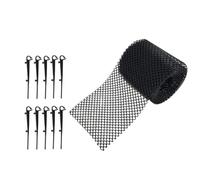 Healeved Red de Plástico para Canalones 18 CM X 8 M 15 Clavos Malla Protectora Antihojas para Drenaje y Jardín Cubierta Anticaída para Bajantes y Filtro de Canalón