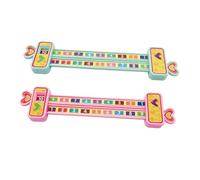 Healeved Regla de Cálculo Aditiva de Plástico Rosa 3 Piezas para Educación Temprana, Juguete Matemático hasta 10, Material Escolar Auxiliar para Aprendizaje Infantil