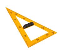 Healeved Regla Triangular Magnética 40 CM Amarilla de Plástico para Enseñanza de Matemáticas Herramienta Geométrica Multifuncional con Mango Desmontable Material Didáctico para Aula
