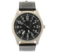Healeved Reloj de Pulsera Masculino Reloj Casual Correa de Cuero Negro Resistente al Agua Funcional para Hombre Uso Diario Multifuncional Nocturno