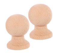 Healeved Remates de Madera Maciza para Escaleras 6X4 CM 2 Piezas Balaustres Decorativos sin Terminar para Postes de Cama Barandillas y Manualidades Acabado Liso para Hogar y Decoración