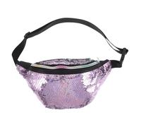 Healeved Riñonera con Estampado De Sirena para Mujer Bolso De Mano con De Imitación Bandolera con Purpurina para Maquillaje Cinturón De Poliuretano