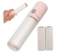 Healeved Rodillo Quitapelusas Extra Pegajoso Tamaño Mini Portátil 4 Rollos Adhesivos Rosa Sakura Para Ropa Muebles y Mascotas Uso Viaje Eliminación De Pelo