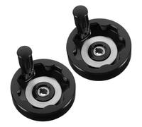 Healeved Rueda de Mano para Torno y Fresadora Plegable 12x100 Mm Llave 4, Volante Giratorio de Madera Negra, Herramienta Manual Industrial para Control y Precisión