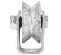 Healeved Rueda de polea de acero inoxidable con ranura en V para puerta corrediza de garaje, diseño ergonómico, alta resistencia, uso industrial y comercial