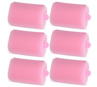 Healeved Rulos de Esponja para Peinar Cabello, 6 Unidades, Color Rosa, Tamaño 4.0, sin Calor, Suaves y Cómodos para Uso Nocturno y Moldeado Delicado