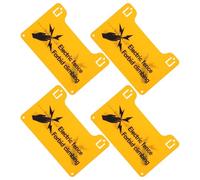 Healeved Señales de Advertencia para Cercas Eléctricas 20X128 CM 4 Unidades Paneles Plásticos a Prueba de Intemperie Alerta de Alto Voltaje para Seguridad en Granjas y Patios