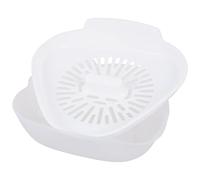 Healeved Separador de Claras de Molde de Pp Blanco para Microondas Fácil de Limpiar Plato para Cocinar Huevos al Vapor en Cocina Doméstica