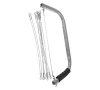 Healeved Serrucho de Curva Pequeña para Madera y Cerámica con Marco de Metal Plata, Diseño Portátil y Ligero para Actividades de Bricolaje y Corte de Precisión