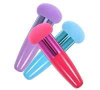 Healeved Set De Maquillaje 3 Esponjas Forma De Cabeza De Hongo, Tamaño 10,5 Cm, Esponja Sintética Suave Para Base y Corrector, Para Uso Diario y Piel Sensible, Color Aleatorio