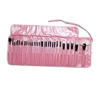 Healeved Set De Maquillaje Cosmético Rosa 32 Piezas Tamaño Medio Con Microfibra Para Uso Profesional y Aficionados Kit De Pinceles Para Ojos y Rostro