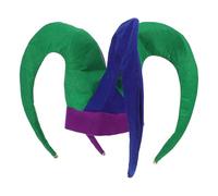 Healeved Sombrero de Payaso Divertido de Fieltro para Fiesta Cuernos Largos, Talla Única para Hombres y Mujeres en Días de Locura y Mascarada