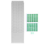 Healeved Soporte de Plástico para Tarjetas de Asistencia de Pared Doble Nivel Retráctil para 40 Tarjetas Organizador Vertical para Control de Acceso Fábricas y Almacenes