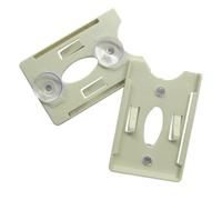 Healeved Soporte de Tarjetas con Ventosa para Parabrisas 2 Piezas Color Beige, Organizador de Tarjetas de Estacionamiento y Pantalla Rfid para Gestión Documental Estable en Vehículo