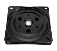 Healeved Soporte Giratorio Cuadrado para Muebles 15 CM Rodamiento Metálico Negro Base Giratoria para Sillón Taburete y Sillas de Oficina Repuesto para Mecanismo Giratorio Muebles