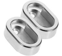 Healeved Soportes para Barra de Ropa de Aleación de Zinc Base de Brida de 16 MM 2 Unidades Soporte para Varilla de Armario Resistente Corrosión para Almacenamiento y Organización en