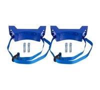 Healeved Soportes para Tanque de Gas de 40 L Soporte de Pared para Cilindros de Oxígeno E Hidrógeno Juego de 2 Unidades en Color Azul con Correa Resistente y Diseño Compacto para