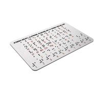 Healeved Tabla de Letras Braille con Puntos para Símbolos Numéricos Puntuación Material Resistente y Compacto para Uso Diario