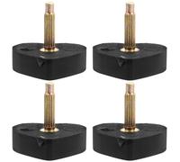 Healeved Tapas de Tacón de Corazón para Tacones Altos, Repuesto Negro Núcleo Grueso y Fino, Accesorio para Reparación de Zapatos de Mujer, Duradero y Resistente al Desgaste, Uso Cómodo