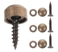 Healeved Tapas de Tornillos Decorativos Autorroscantes 9 MM 8 Unidades Color Cobre para Espejos y Fijaciones de Publicidad Accesorios para Paneles y Muebles de Vidrio
