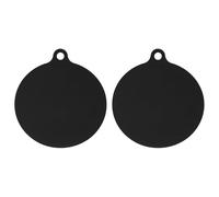 Healeved Tapete de Silicona para Horno Microondas Pequeño Agujero Colgante, 2 Piezas, Antideslizante y Resistente al Calor, Mantel Individual Negro para Repostería y Cocina Doméstica