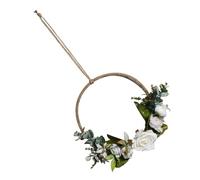 Healeved Tapiz de Pared Flores Artificiales en Tonos Claros, Colgante Original y Sencillo de Algodón E Hierro, Adecuado para Adorno de Hogar y Accesorio para Fotos