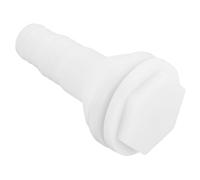 Healeved Tapón de Drenaje pasacascos, Drenaje de imbornal Marino, Conector plástico Recto, ABS Blanco, para Casco de Barco de Acero, ventilación de sentina Marina