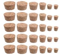 Healeved Tapones de Corcho Cónicos de Madera y para Botellas de Vino y Cerveza Fácil Almacenamiento Uso Versátil 30 para Proyectos de Manualidades DIY